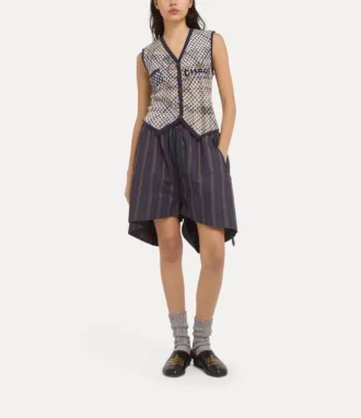 Distressed Tartan Vest