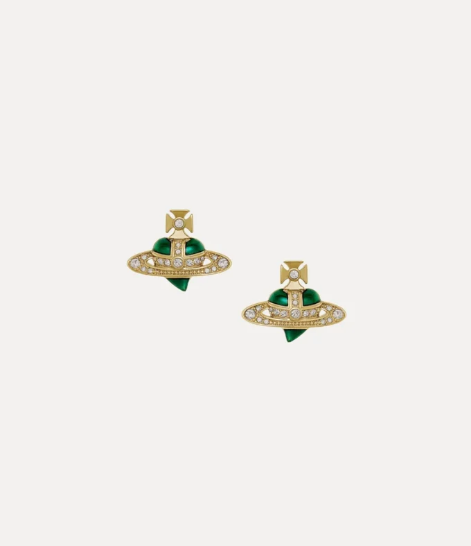 New Diamante Heart Earrings