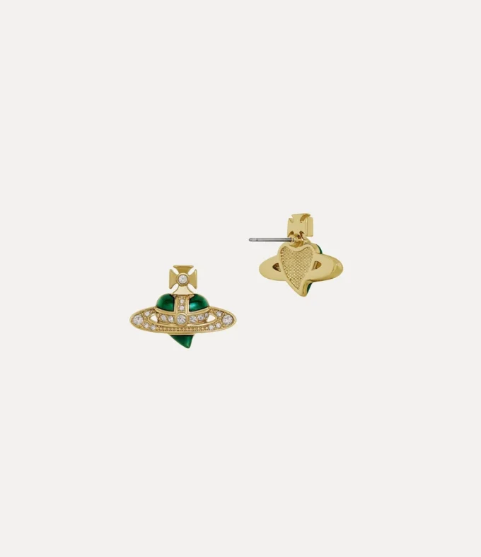 New Diamante Heart Earrings