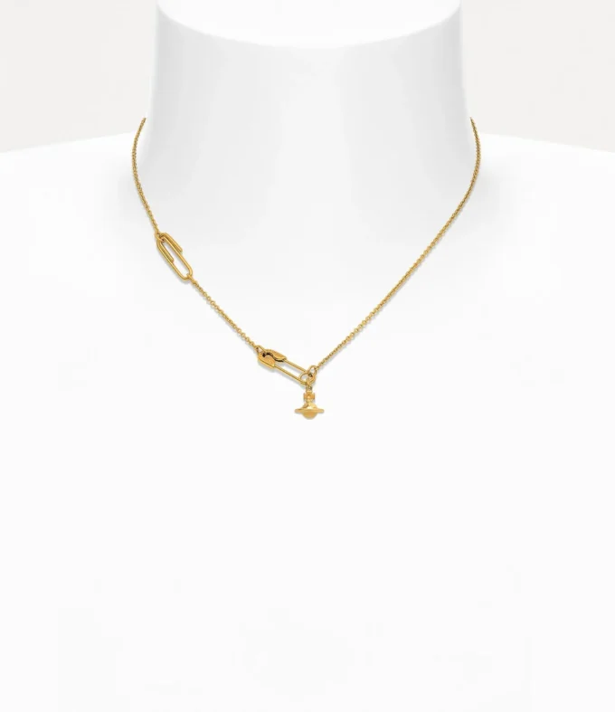 Safety Pin Pendant Necklace